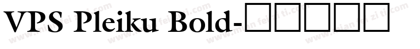 VPS Pleiku Bold字体转换